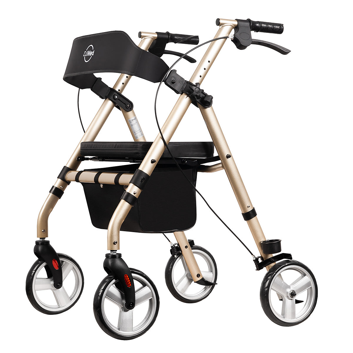 Classic Rollator, Mobility Walker - Champagne