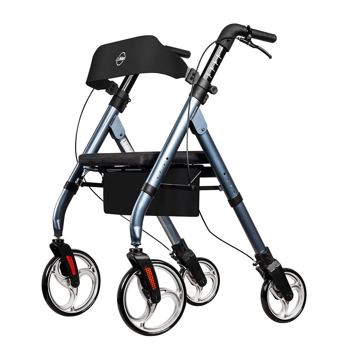 Tall & Strong Rollator, Heavy Duty Bariatric Mobility Walker - Midnight