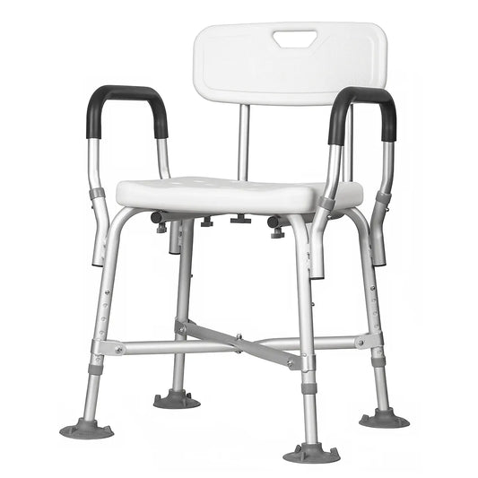 Shower Chair, Aluminium Rust Free, Adjustable Height - Heavy Duty