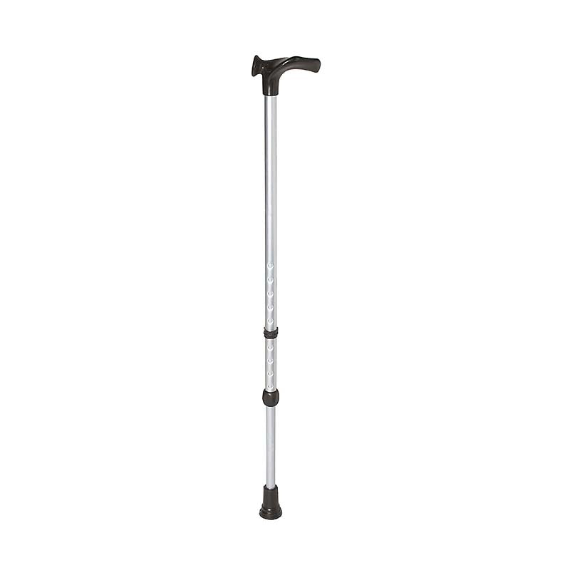 Rebotec Handy - Walking Stick with Anatomic Shaped Handle - Silver , Left